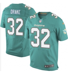 Men's Nike Miami Dolphins #32 Kenyan Drake Elite Aqua Green Team Color NFL Jersey
