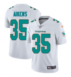Youth Nike Miami Dolphins #35 Walt Aikens Elite White NFL Jersey