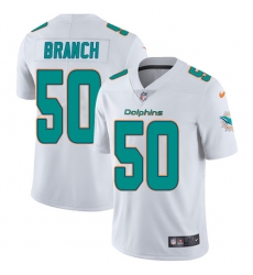 Men's Nike Miami Dolphins #50 Andre Branch White Vapor Untouchable Limited Player NFL Jersey