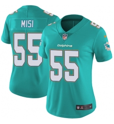 Women's Nike Miami Dolphins #55 Koa Misi Elite Aqua Green Team Color NFL Jersey