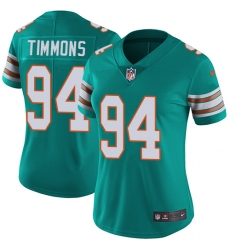 Women's Nike Miami Dolphins #94 Lawrence Timmons Aqua Green Alternate Vapor Untouchable Limited Player NFL Jersey