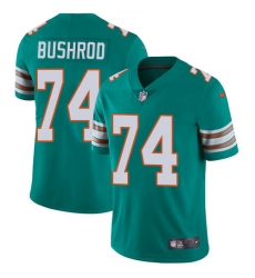 Youth Nike Miami Dolphins #74 Jermon Bushrod Elite Aqua Green Alternate NFL Jersey