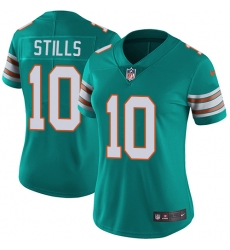 Women's Nike Miami Dolphins #10 Kenny Stills Elite Aqua Green Alternate NFL Jersey