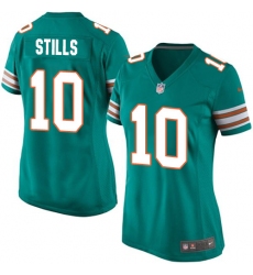 Women's Nike Miami Dolphins #10 Kenny Stills Game Aqua Green Alternate NFL Jersey