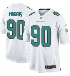 Men's Nike Miami Dolphins #90 Charles Harris Game White NFL Jersey