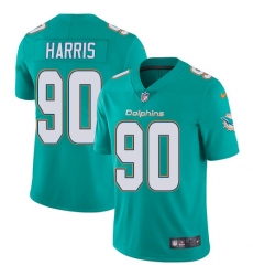 Youth Nike Miami Dolphins #90 Charles Harris Aqua Green Team Color Vapor Untouchable Limited Player NFL Jersey