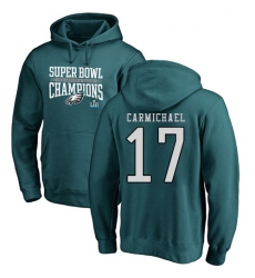Nike Philadelphia Eagles #17 Harold Carmichael Green Super Bowl LII Champions Pullover Hoodie