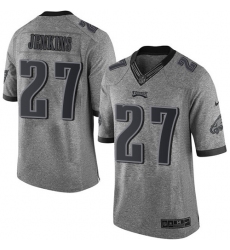 Men's Nike Philadelphia Eagles #27 Malcolm Jenkins Limited Gray Gridiron NFL Jersey