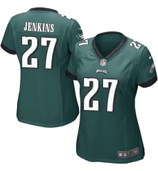 Women's Nike Philadelphia Eagles #27 Malcolm Jenkins Game Midnight Green Team Color NFL Jersey