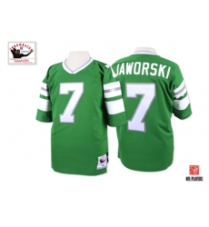 Mitchell And Ness Philadelphia Eagles #7 Ron Jaworski Green Authentic Throwback NFL Jersey