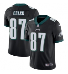 Men's Nike Philadelphia Eagles #87 Brent Celek Black Alternate Vapor Untouchable Limited Player NFL Jersey