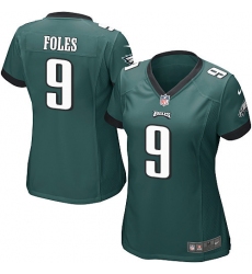 Women's Nike Philadelphia Eagles #9 Nick Foles Game Midnight Green Team Color NFL Jersey