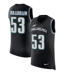 Men's Nike Philadelphia Eagles #53 Nigel Bradham Limited Black Rush Player Name & Number Tank Top NFL Jersey