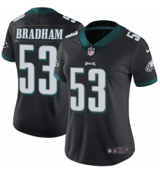 Women's Nike Philadelphia Eagles #53 Nigel Bradham Black Alternate Vapor Untouchable Limited Player NFL Jersey