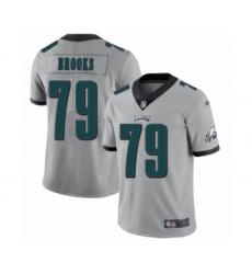 Women's Philadelphia Eagles #79 Brandon Brooks Limited Silver Inverted Legend Football Jersey