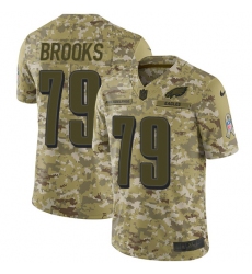 Youth Nike Philadelphia Eagles #79 Brandon Brooks Limited Camo 2018 Salute to Service NFL Jersey