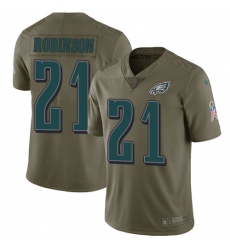 Youth Nike Philadelphia Eagles #21 Patrick Robinson Limited Olive 2017 Salute to Service NFL Jersey