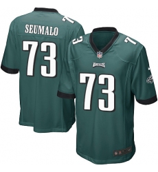Men's Nike Philadelphia Eagles #73 Isaac Seumalo Game Midnight Green Team Color NFL Jersey