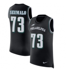 Men's Nike Philadelphia Eagles #73 Isaac Seumalo Limited Black Rush Player Name & Number Tank Top NFL Jersey