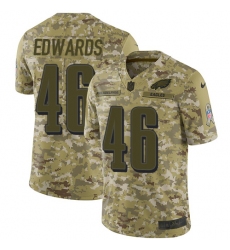 Men's Nike Philadelphia Eagles #46 Herman Edwards Limited Camo 2018 Salute to Service NFL Jersey