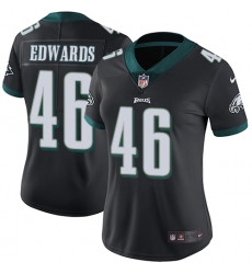 Women's Nike Philadelphia Eagles #46 Herman Edwards Black Alternate Vapor Untouchable Limited Player NFL Jersey
