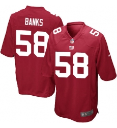 Men's Nike New York Giants #58 Carl Banks Game Red Alternate NFL Jersey