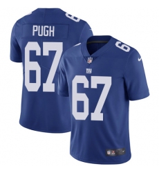 Men's Nike New York Giants #67 Justin Pugh Royal Blue Team Color Vapor Untouchable Limited Player NFL Jersey