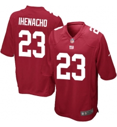 Men's Nike New York Giants #23 Duke Ihenacho Game Red Alternate NFL Jersey