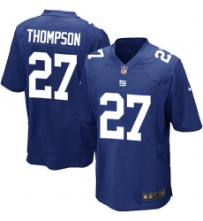 Men's Nike New York Giants #27 Darian Thompson Game Royal Blue Team Color NFL Jersey