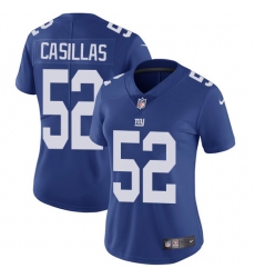 Women's Nike New York Giants #52 Jonathan Casillas Elite Royal Blue Team Color NFL Jersey