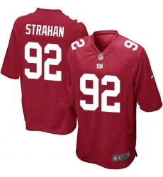 Men's Nike New York Giants #92 Michael Strahan Game Red Alternate NFL Jersey