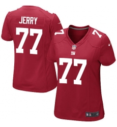 Women's Nike New York Giants #77 John Jerry Game Red Alternate NFL Jersey