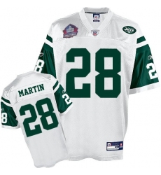 Reebok New York Jets #28 Curtis Martin White Hall of Fame 2012 Authentic Throwback NFL Jersey