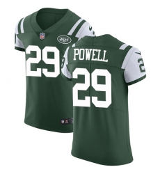 Men's Nike New York Jets #29 Bilal Powell Elite Green Team Color NFL Jersey