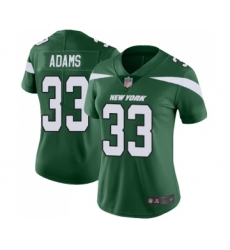 Women's New York Jets #33 Jamal Adams Green Team Color Vapor Untouchable Limited Player Football Jersey