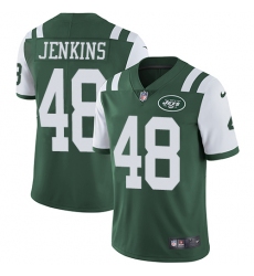 Youth Nike New York Jets #48 Jordan Jenkins Green Team Color Vapor Untouchable Limited Player NFL Jersey