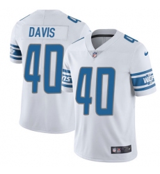 Youth Nike Detroit Lions #40 Jarrad Davis Limited White Vapor Untouchable NFL Jersey