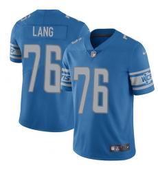Men's Nike Detroit Lions #76 T.J. Lang Limited Light Blue Team Color Vapor Untouchable NFL Jersey