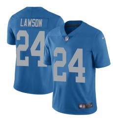 Men's Nike Detroit Lions #24 Nevin Lawson Elite Blue Alternate NFL Jersey