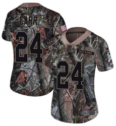 Women's Nike Baltimore Ravens #24 Brandon Carr Limited Camo Salute to Service NFL Jersey