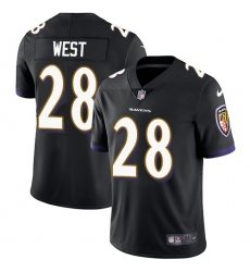 Men's Nike Baltimore Ravens #28 Terrance West Black Alternate Vapor Untouchable Limited Player NFL Jersey
