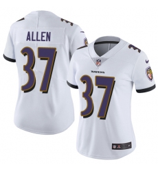 Women's Nike Baltimore Ravens #37 Javorius Allen White Vapor Untouchable Limited Player NFL Jersey