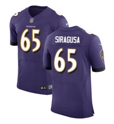 Men's Nike Baltimore Ravens #60 Nico Siragusa Elite Purple Team Color NFL Jersey