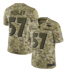 Men's Nike Baltimore Ravens #57 C.J. Mosley Limited Camo 2018 Salute to Service NFL Jersey