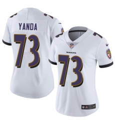Women's Nike Baltimore Ravens #73 Marshal Yanda White Vapor Untouchable Limited Player NFL Jersey
