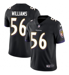 Men's Nike Baltimore Ravens #56 Tim Williams Black Alternate Vapor Untouchable Limited Player NFL Jersey