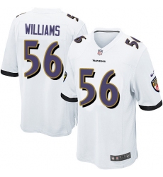 Men's Nike Baltimore Ravens #56 Tim Williams Game White NFL Jersey