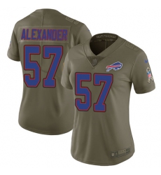 Women's Nike Buffalo Bills #57 Lorenzo Alexander Limited Olive 2017 Salute to Service NFL Jersey