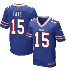 Men's Nike Buffalo Bills #15 Brandon Tate Elite Royal Blue Team Color NFL Jersey