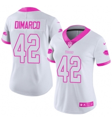 Women's Nike Buffalo Bills #42 Patrick DiMarco Limited White/Pink Rush Fashion NFL Jersey